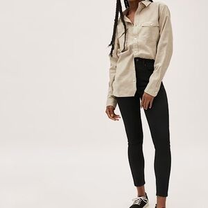 Everlane Authentic Stretch High Rise Skinny Jean Black 25 Tall
